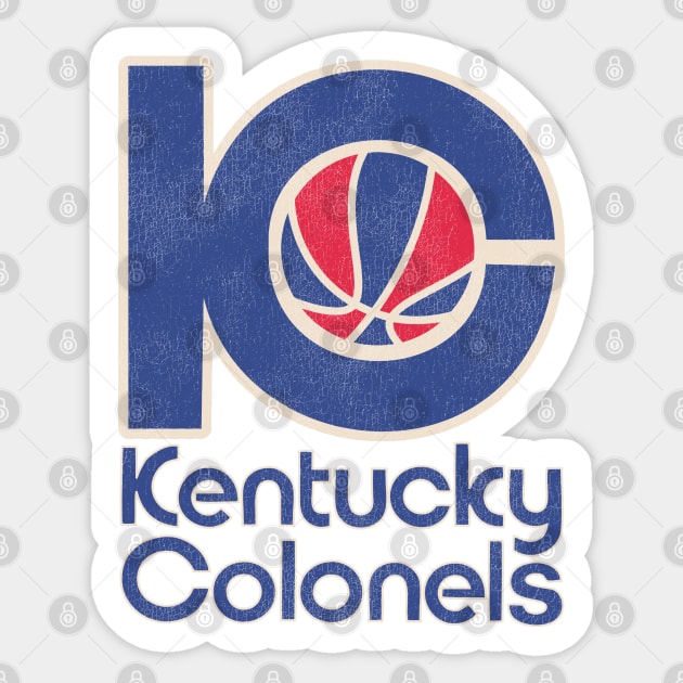 Retro Defunct Kentucky Colonels Basketball Team Sticker by darklordpug